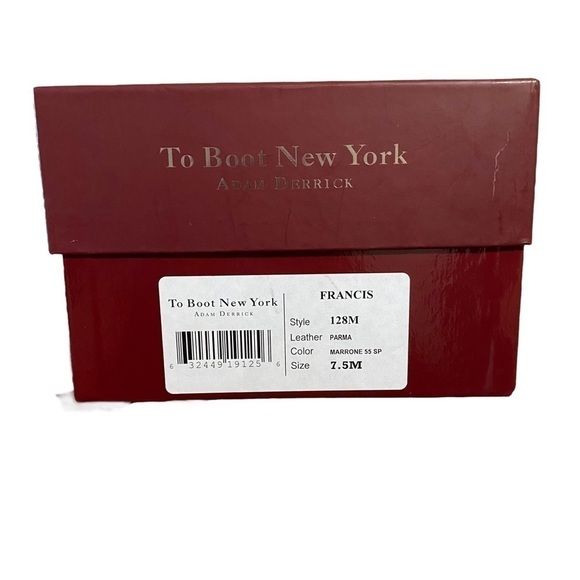 To Boot New York Adam Derrick Size 7.5 Dress Shoe Loafer Original Box Marrone main image 15